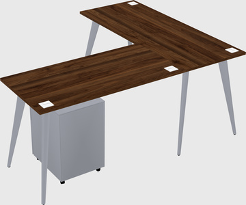 Modern l-shaped office desk