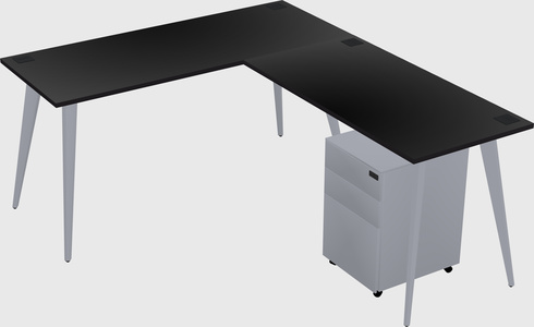 Modern L-shaped Office Desk