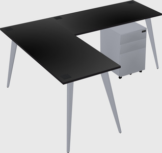 Modern l-shaped office desk