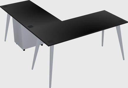 Modern l-shaped office desk