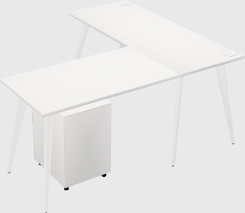 Modern l-shaped office desk