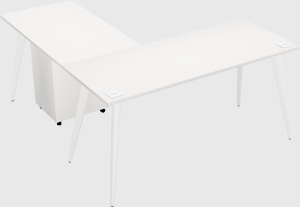 Modern l-shaped office desk