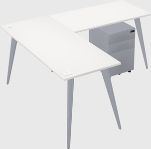 Modern l-shaped office desk