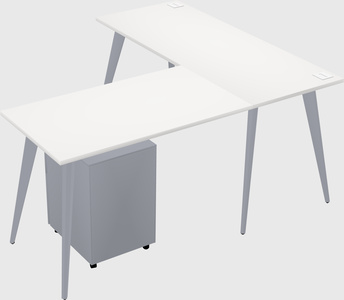 Modern l-shaped office desk
