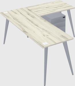 Modern l-shaped office desk