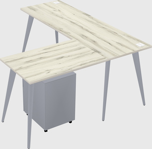 Modern l-shaped office desk