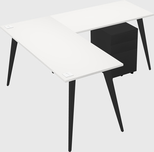 Modern l-shaped office desk