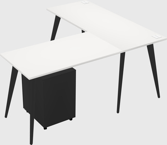 Modern l-shaped office desk