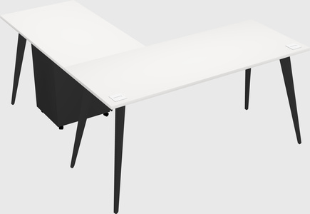 Modern l-shaped office desk