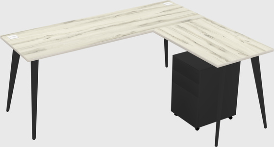 Modern L-shaped Office Desk