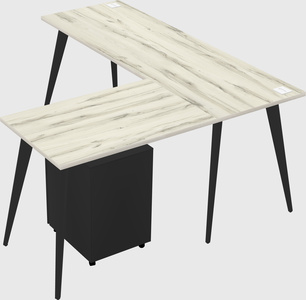 Modern l-shaped office desk