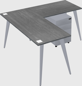 Modern l-shaped office desk
