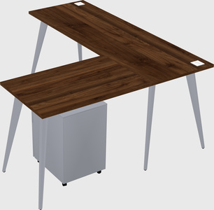 Modern l-shaped office desk