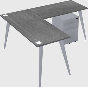 Modern l-shaped office desk