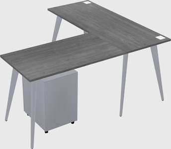 Modern l-shaped office desk