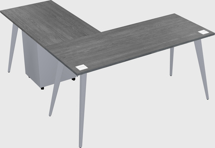 Modern l-shaped office desk