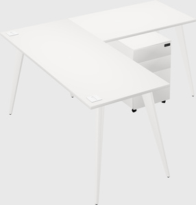 Modern l-shaped office desk