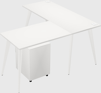 Modern l-shaped office desk