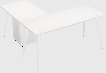 Modern l-shaped office desk