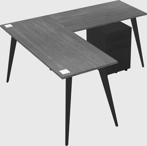 Modern l-shaped office desk