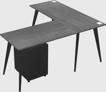 Modern l-shaped office desk