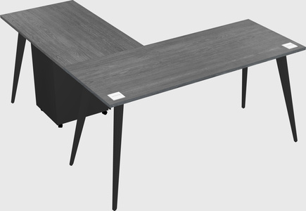 Modern l-shaped office desk