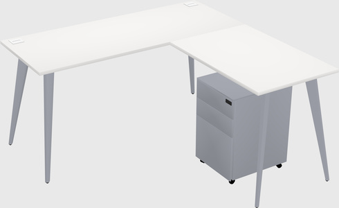 Modern L-shaped Office Desk