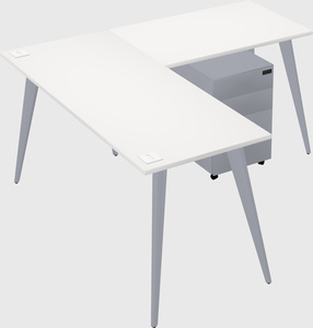 Modern l-shaped office desk