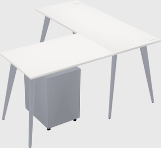 Modern l-shaped office desk