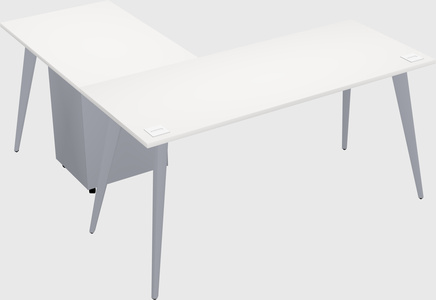 Modern l-shaped office desk