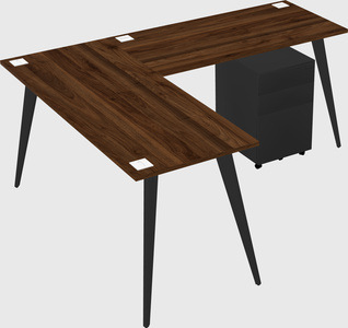 Modern l-shaped office desk
