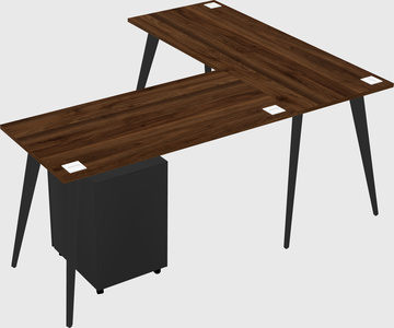 Modern l-shaped office desk