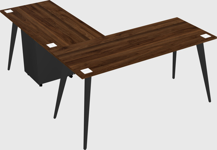 Modern l-shaped office desk
