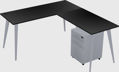 Modern L-shaped Office Desk