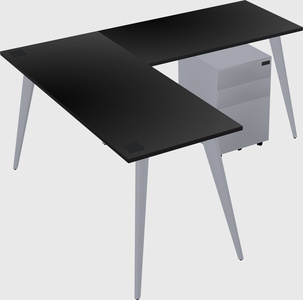 Modern l-shaped office desk