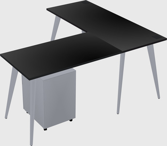 Modern l-shaped office desk
