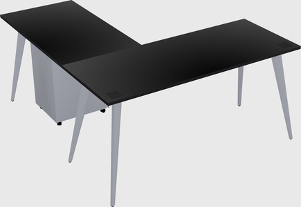 Modern l-shaped office desk
