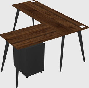 Modern l-shaped office desk