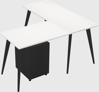 Modern l-shaped office desk