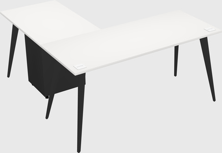 Modern l-shaped office desk