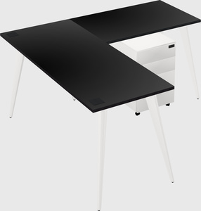 Modern l-shaped office desk