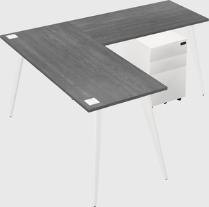 Modern l-shaped office desk