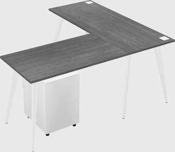 Modern l-shaped office desk
