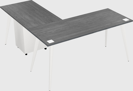 Modern l-shaped office desk