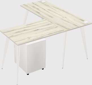 Modern l-shaped office desk