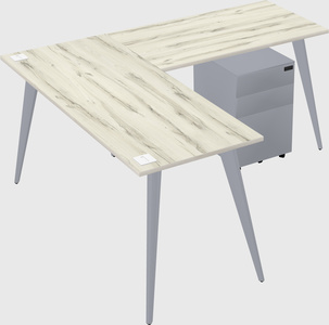 Modern l-shaped office desk