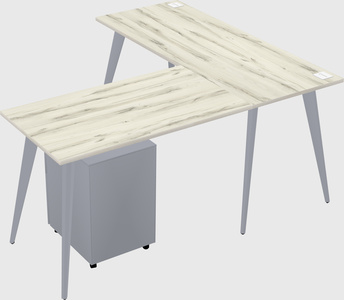 Modern l-shaped office desk