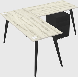Modern l-shaped office desk
