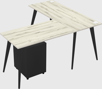 Modern l-shaped office desk