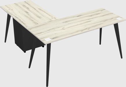 Modern l-shaped office desk